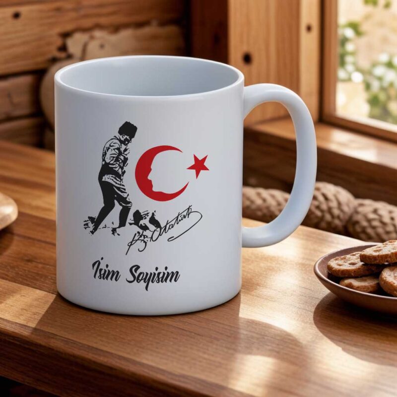 Atatürk Baskılı Kişiye Özel Bardak