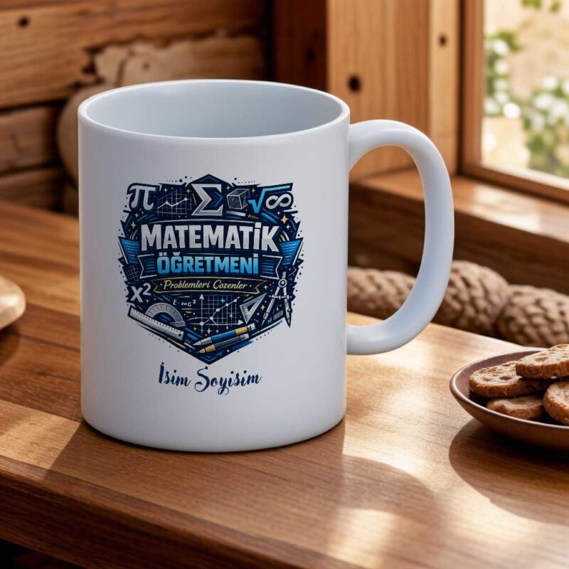 Matematik Öğretmeni Hediye Kupa Bardak