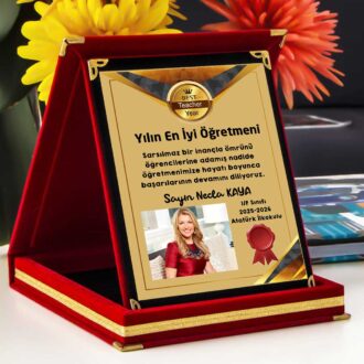 Öğretmene Fotoğraflı Hediye Plaket